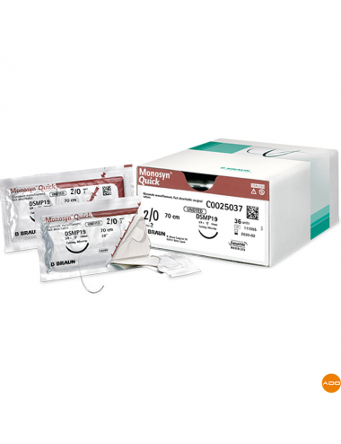 Monosyn Quinck® suture thread - 2/0