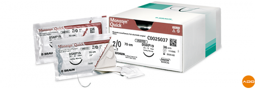 Monosyn Quinck® suture thread - 2/0