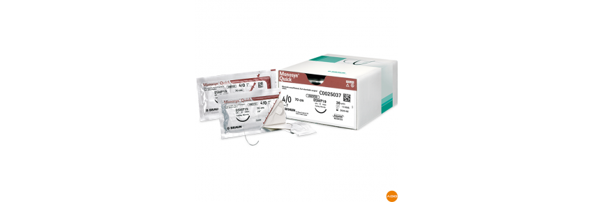 Fils de suture Monosyn Quinck® - 4/0