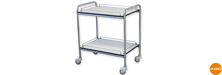Aluminum medium cart - With railings