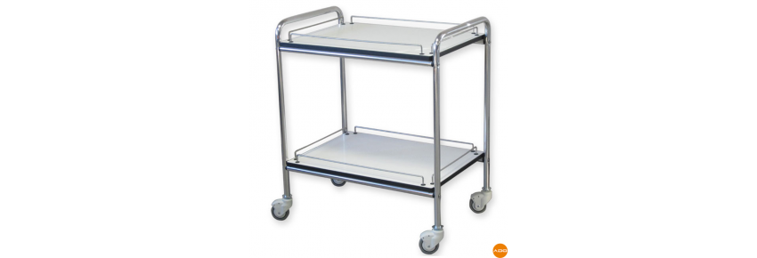 Aluminum medium cart - With railings