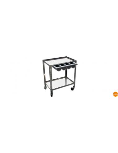 Stainless steel cart with drawer