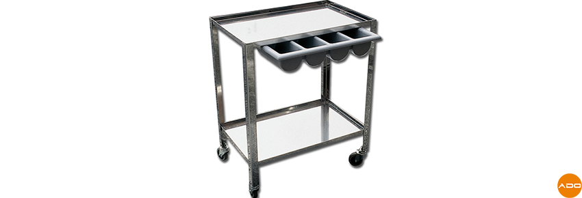 Carro de acero inoxidable con cajón