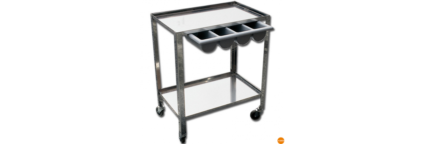 Stainless steel cart with drawer