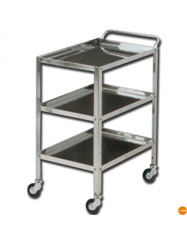 Stainless steel trolley - 3 shelves