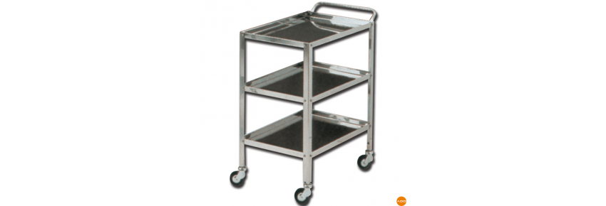 Carrello in acciaio inox - 3 ripiani