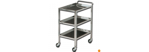 Carrello in acciaio inox - 3 ripiani