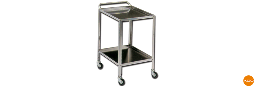 Small stainless steel cart - 2 shelves