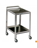 Carrello in acciaio inox piccolo - 2 ripiani