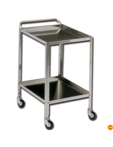 Small stainless steel trolley - 2 shelves
