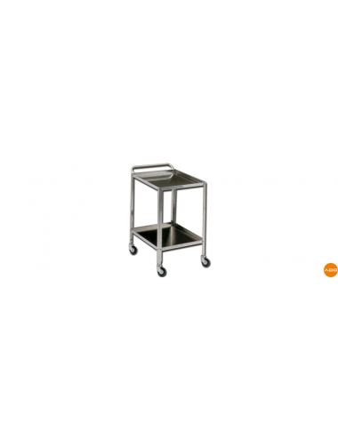 Medium stainless steel cart - 2 shelves