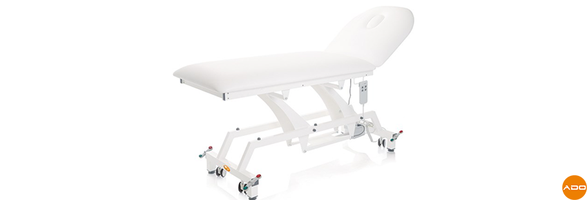 Cama eléctrica de 2 motores Lytus con ruedas - Tablero 68cm.