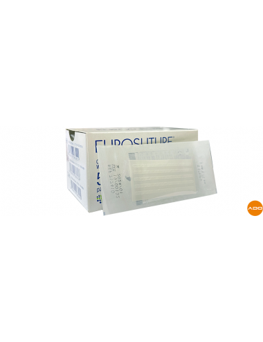 Non-woven adhesive dressings for sutures - 3 x 75 mm.