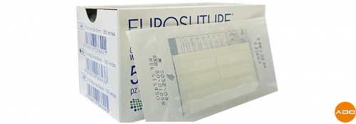 Sterile non-woven fabric dressings for sutures - 6 x 38 mm.