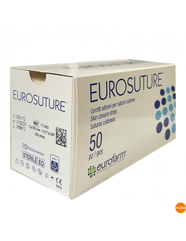 Sterile non-woven adhesive dressings for sutures - 13 x 100 mm.