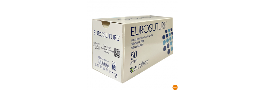 Sterile non-woven adhesive dressings for sutures - 13 x 100 mm.