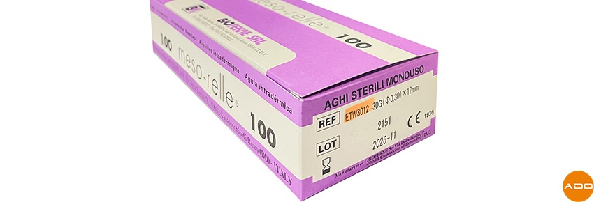 Aghi per mesoterapia - 30G x 12 mm P. Sottile