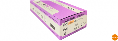 Aghi per mesoterapia - 30G x 12 mm P. Sottile