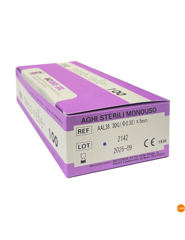 Agujas de mesoterapia - 30G x 8mm