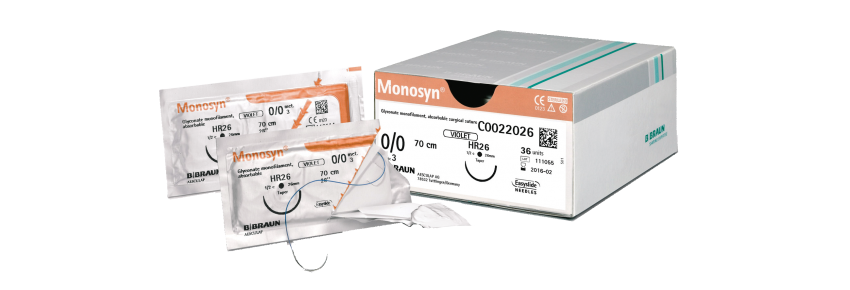Nahtmaterial aus Glyconat - Monosyn® 0/0