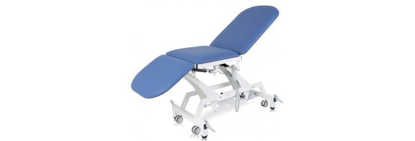 Electric bed with 2 motors Lytus, 3 sections with wheels - Height 62cm.