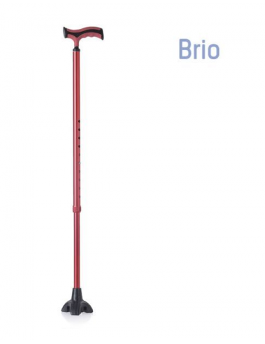 Anodized colored aluminum cane - Sunset Red