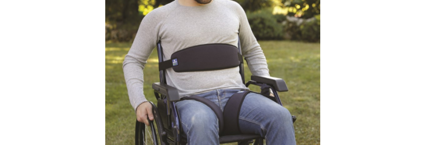 Chest strap with wheelchair