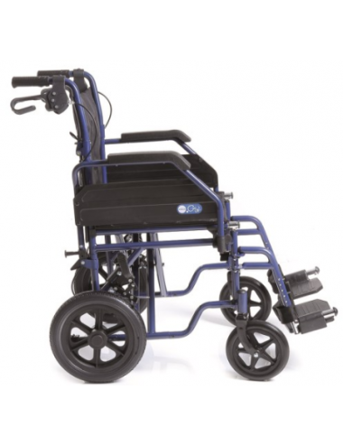 Folding wheelchair with double cross and brakes