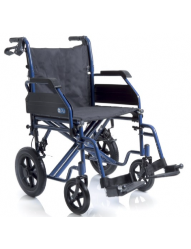 Folding wheelchair with double cross and brakes