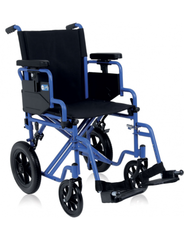 Transit folding wheelchair - Next Go - Blue