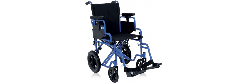 Silla de ruedas plegable de tránsito - Next Go - azul