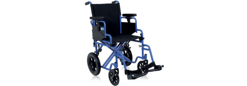 Folding Transit Wheelchair - Next Go - Blue