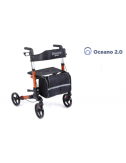 Rollator pieghevole a 4 ruote rosso