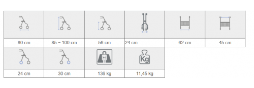 Walker with seat - measures