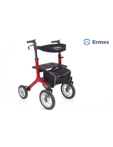 Walker with red sitting