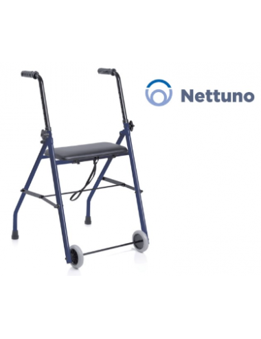 Foldable wheeled steel rollator
