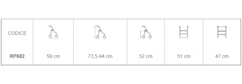 Rollator en acier à roues pliable taille 1