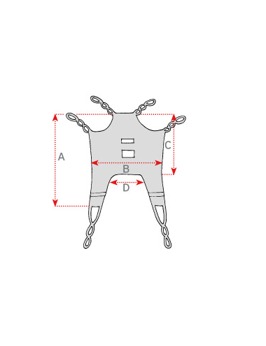 Standard harness without headrest in canvas