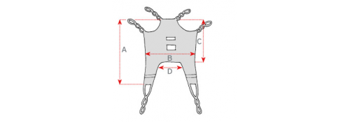 Standard harness without headrest in canvas - sizes