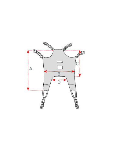 Standard harness with mesh headrest