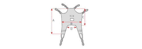 Harnais standard avec appui-tête en filet tailles