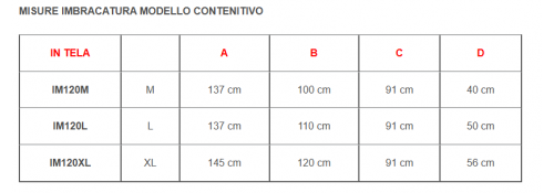 Arnés estándar de red con varillas para elevadores ESPECIFICACIONES