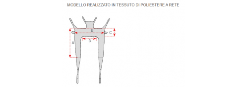 Arnés para baño con cabeza de malla medidas