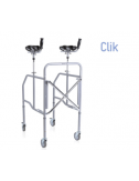 RP754A Antibrachial Walker – foldable steel frame with swivel wheels and padded supports