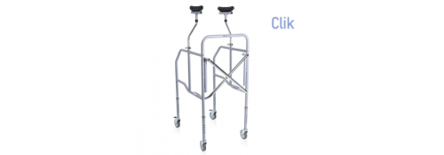 RP754S Walker with padded underarm supports, foldable and height adjustable.