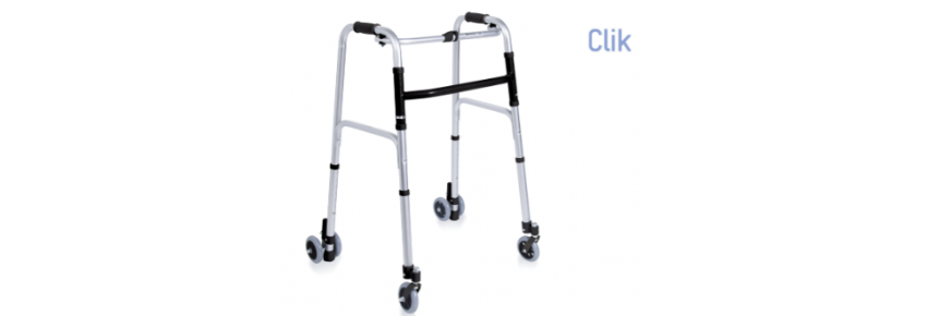 Foldable aluminum anodized walker - Click Series