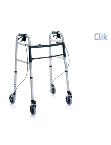 Foldable Walker RP742 with 4 Wheels and Manual Brakes