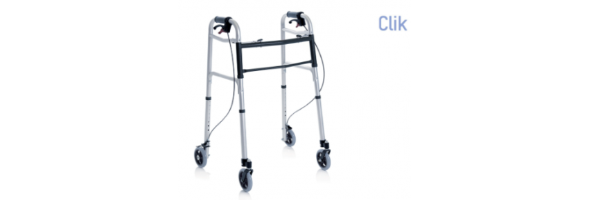 Foldable Walker RP742 with 4 Wheels and Manual Brakes