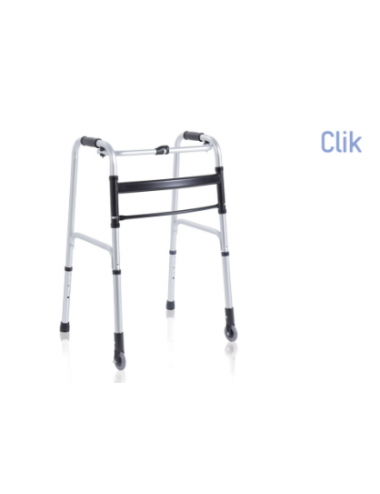 Foldable Walker RP735 with 2 Fixed Wheels and Tips