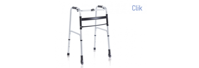 Foldable Walker RP735 with 2 Fixed Wheels and Tips